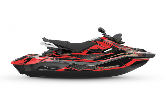 Force Jet Ski Graphics Kit Installed on a Jet Ski