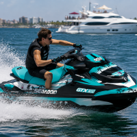 Jet Ski Graphics Kit Vice Installed on a Jet Ski in Action