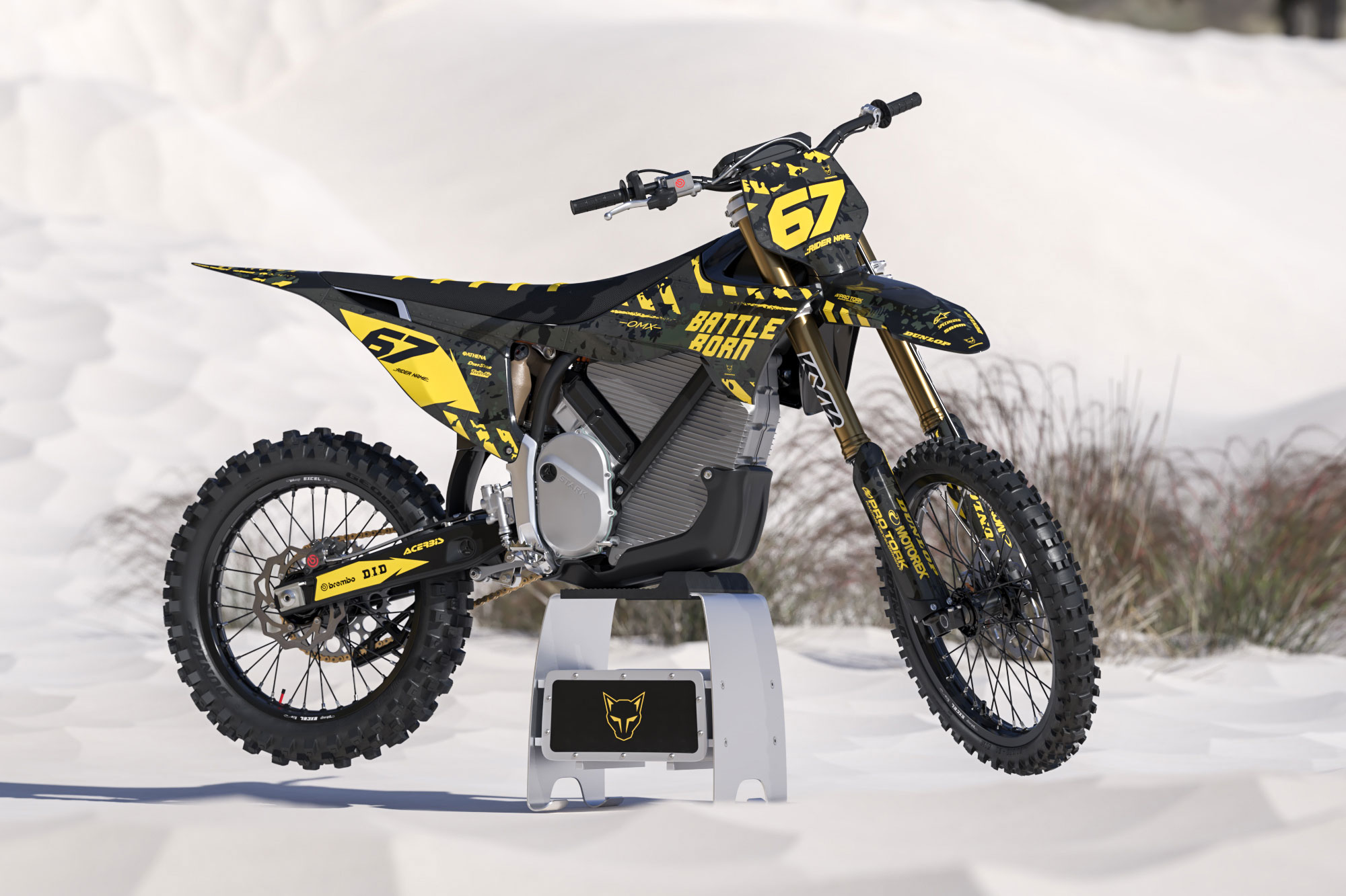 Airborne Black Stark Varg Graphics Kit Promo Airborne Black - Graphics Kit For Stark Varg Promo
