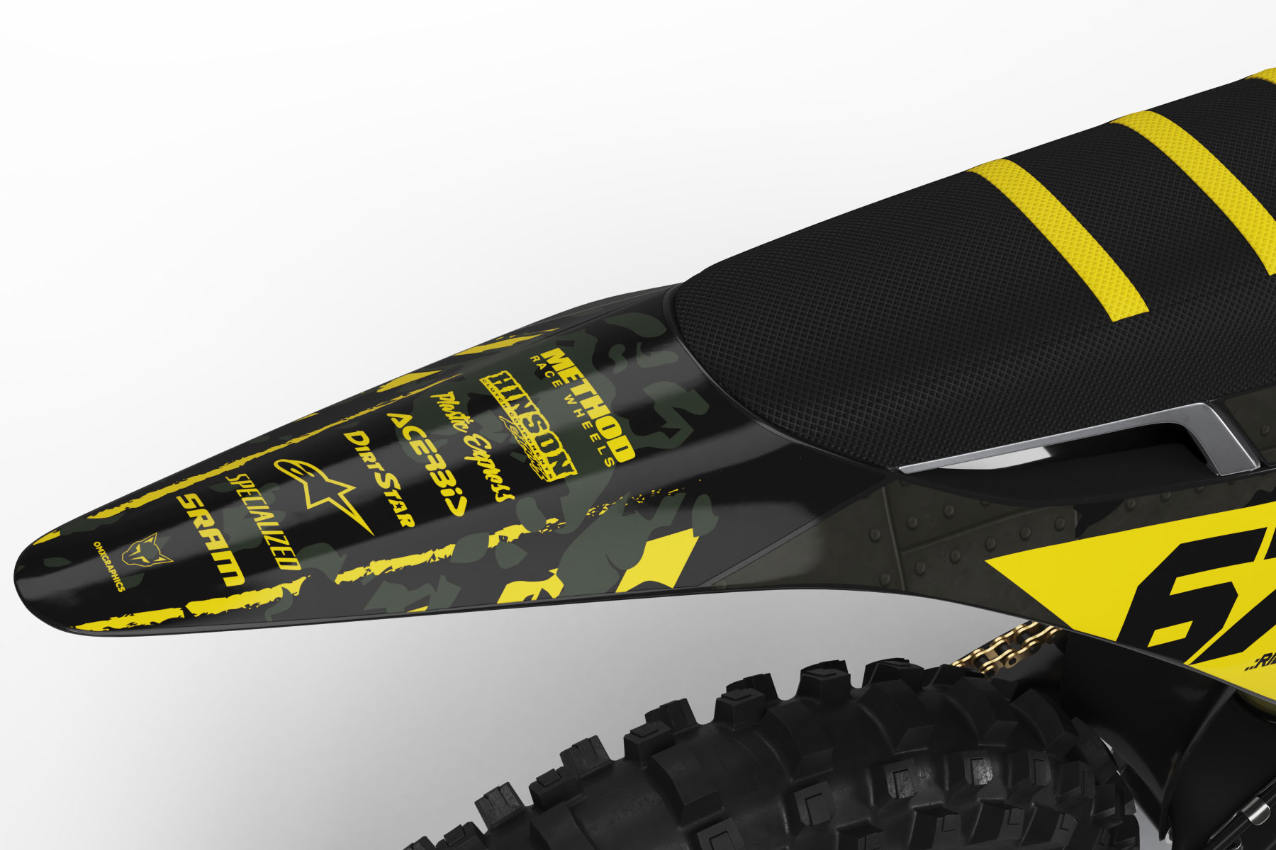 Airborne Black Stark Varg Graphics Kit Tail Airborne Black - Graphics Kit For Stark Varg Tail