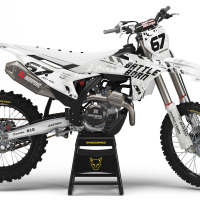Airborne White Graphics Kit for KTM Dirt Bike