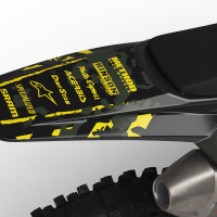 Dirt Bike Graphics Kit Airborn Black For All KTM Dirt Bike Models Back
