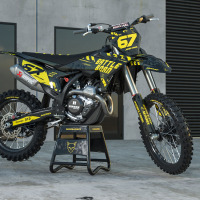 Dirt Bike Graphics Kit Airborn Black For All KTM Dirt Bike Models Promo