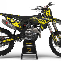 Dirt Bike Graphics Kit Airborn Black For All KTM Dirt Bikes