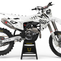 Dirt Bike Graphics Kit Airborn White For Gas Gas Dirt Bike