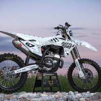 Dirt Bike Graphics Kit Airborn White For Gas Gas Dirt Bike Promo