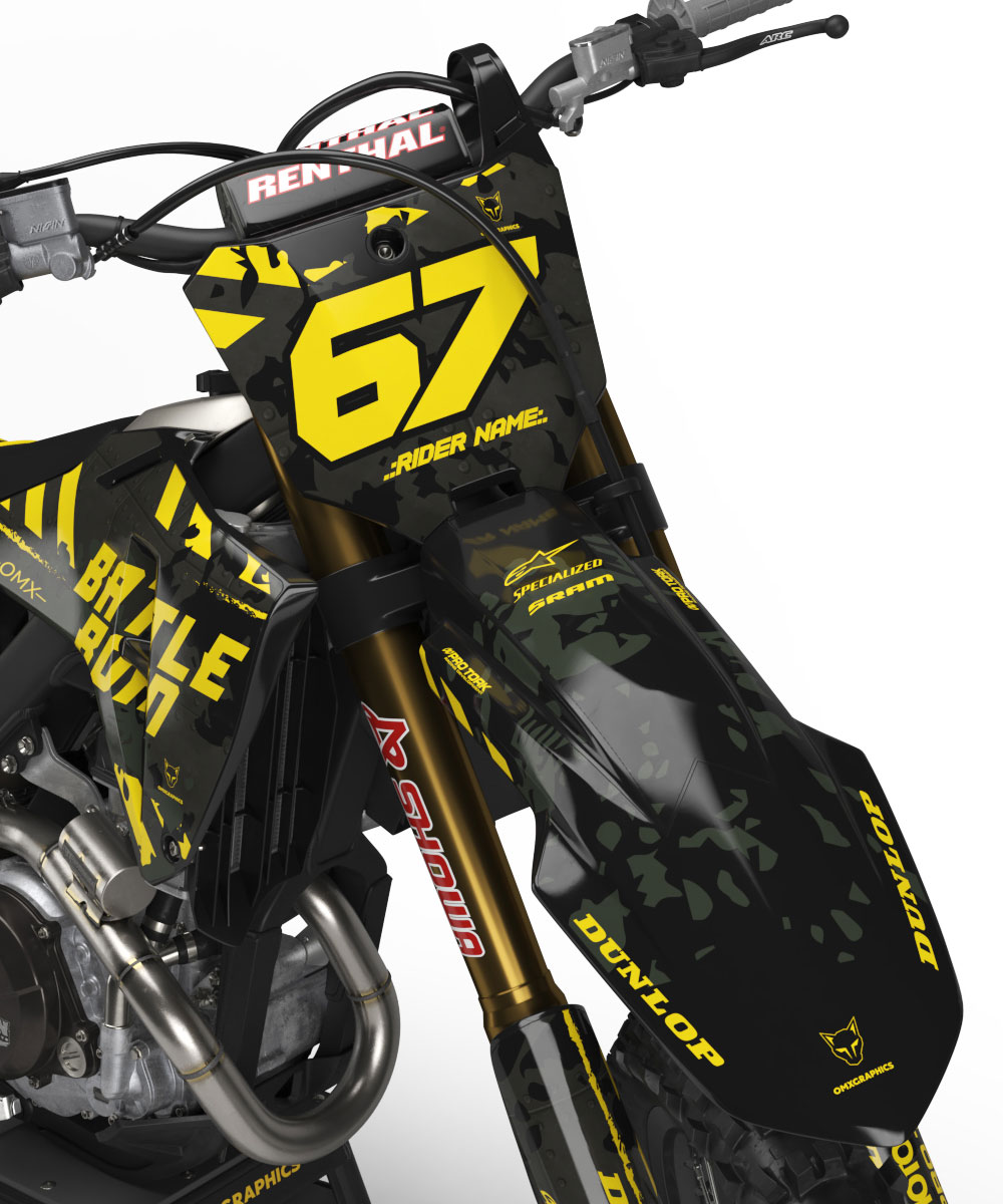 Dirt Bike Graphics Kit Airborn for Honda Dirt Bike Front Dirt Bike Graphics Kit Airborn for Honda Dirt Bike Front Picture