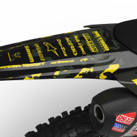 Dirt Bike Graphics Kit Airborn for Honda Dirt Bike Rear Fender Photo