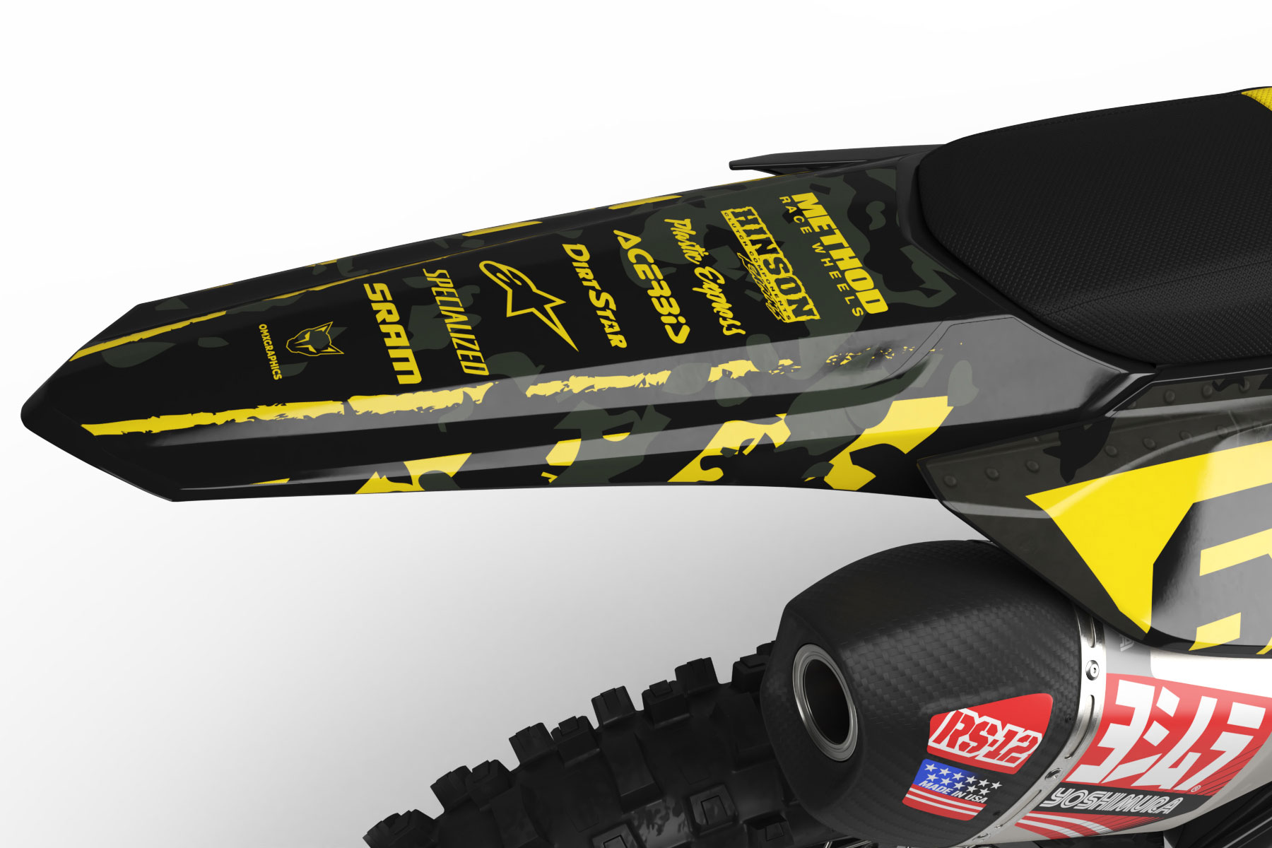 Dirt Bike Graphics Kit Airborn for Honda Dirt Bike Rear Fender Dirt Bike Graphics Kit Airborn for Honda Dirt Bike Rear Fender Photo