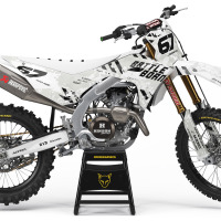Kawasaki Dirt Bike Graphics Kit Airborn White for All Kawasaki Bike Models