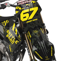 Airborne Dirt Bike Graphics Kit for Triumph Front