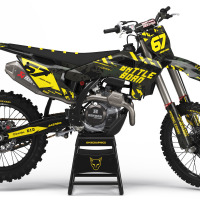 Airborne Black Dirt Bike Graphics Kit for Husqvarna Bike Models