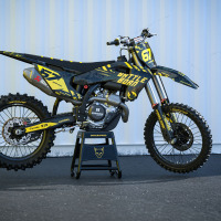 Airborne Black Dirt Bike Graphics Kit for Husqvarna Bike Models Promo Picture