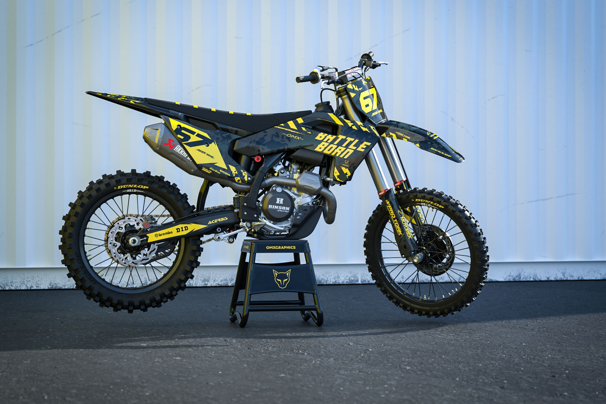 Airborne Black Dirt Bike Graphics Kit for Husqvarna Bike Models Promo Picture Airborne Black Dirt Bike Graphics Kit for Husqvarna Bike Models Promo Picture