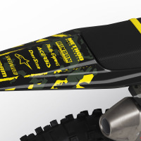 Airborne Black Dirt Bike Graphics Kit for Husqvarna Bike Models Tail