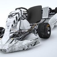 Airborne White Go Kart Graphics Kit