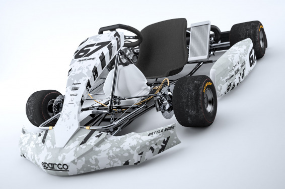 Airborne White Go Kart Graphics Kit
