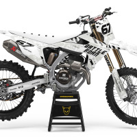 Dirt Bike Graphics Kit For Triumph Airborne White