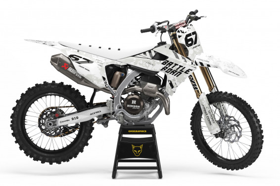 Dirt Bike Graphics Kit For Triumph Airborne White