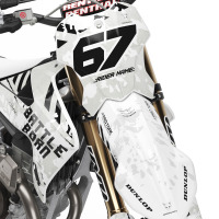 Dirt Bike Graphics Kit For Triumph Airborne White Front