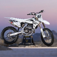 Dirt Bike Graphics Kit For Triumph Airborne White Promo