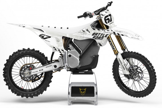 Stark Varg Dirt Bike Graphics Airborne White