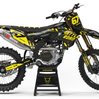 Yamaha Dirt Bike Graphics Kit Airborne Black