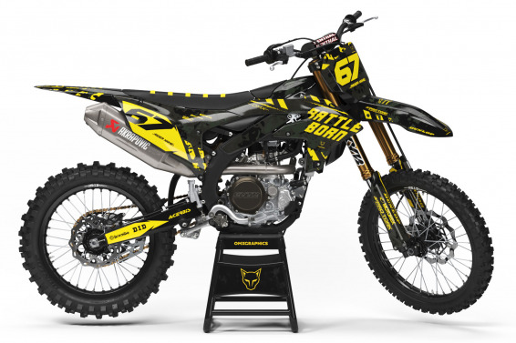 Yamaha Dirt Bike Graphics Kit Airborne Black