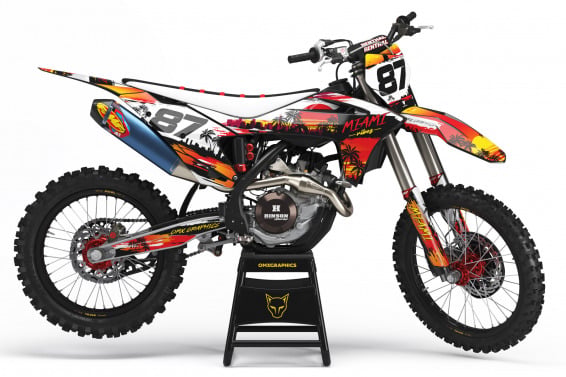 GasGas Dirt Bike Graphics Kit Miami 2 for all GasGas Bike Models