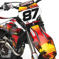 GasGas Dirt Bike Graphics Kit Miami 2 for all GasGas Bike Models Front