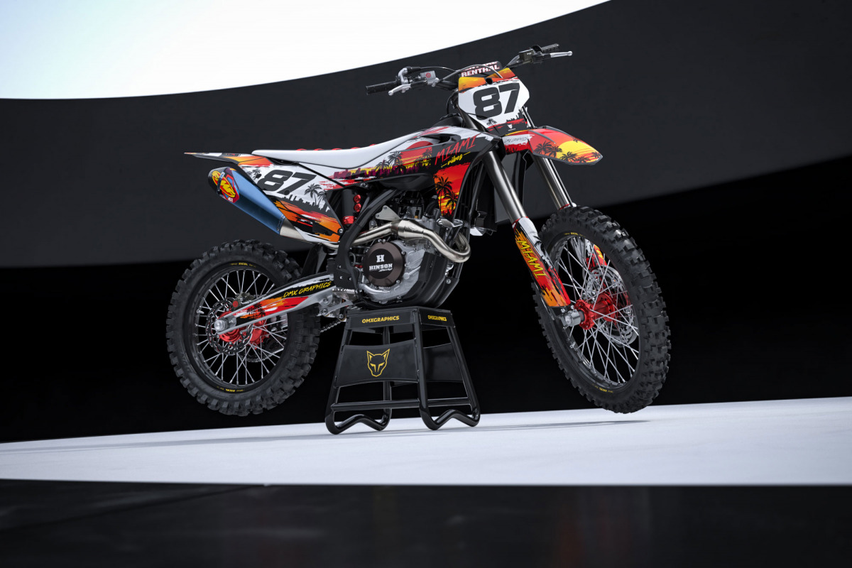 GasGas Dirt Bike Graphics Kit Miami 2 for all GasGas Bike Models Promo