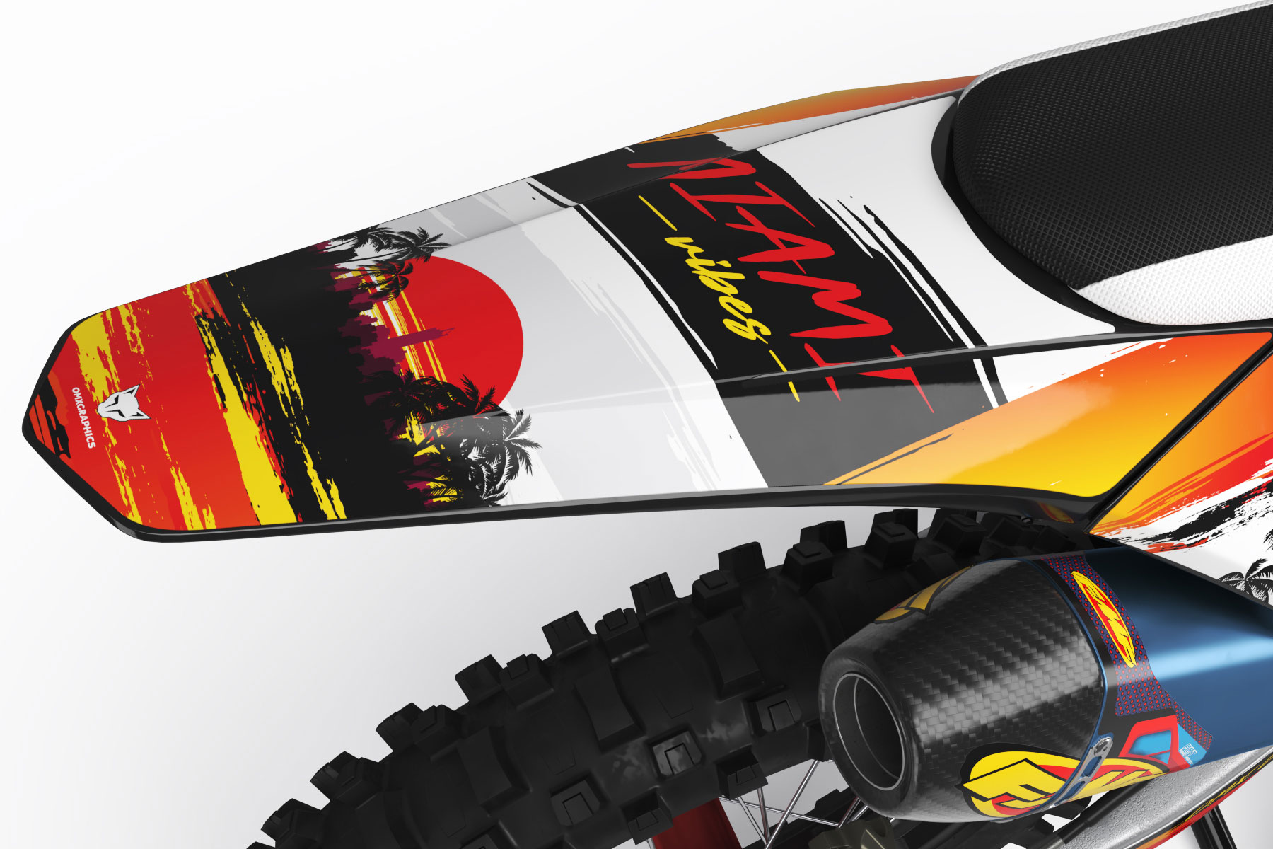 GasGas Dirt Bike Graphics Kit Miami 2 for all GasGas Bike Models Rear GasGas Dirt Bike Graphics Kit Miami 2 for all GasGas Bike Models Rear