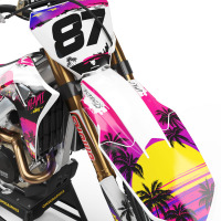 Honda Dirt Bike Graphics Kit Miami 1 for all Honda Bike Models Front