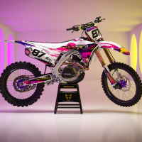 Honda Dirt Bike Graphics Kit Miami 1 for all Honda Bike Models Promo