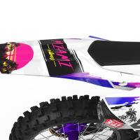 Honda Dirt Bike Graphics Kit Miami 1 for all Honda Bike Models Rear