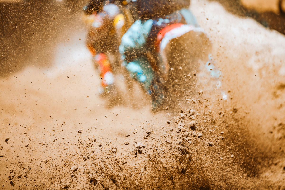 flying-debris-from-a-dirt-bike