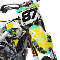 Dirt Bike Graphics for Kawasaki Mx Bike Miami 2 Front