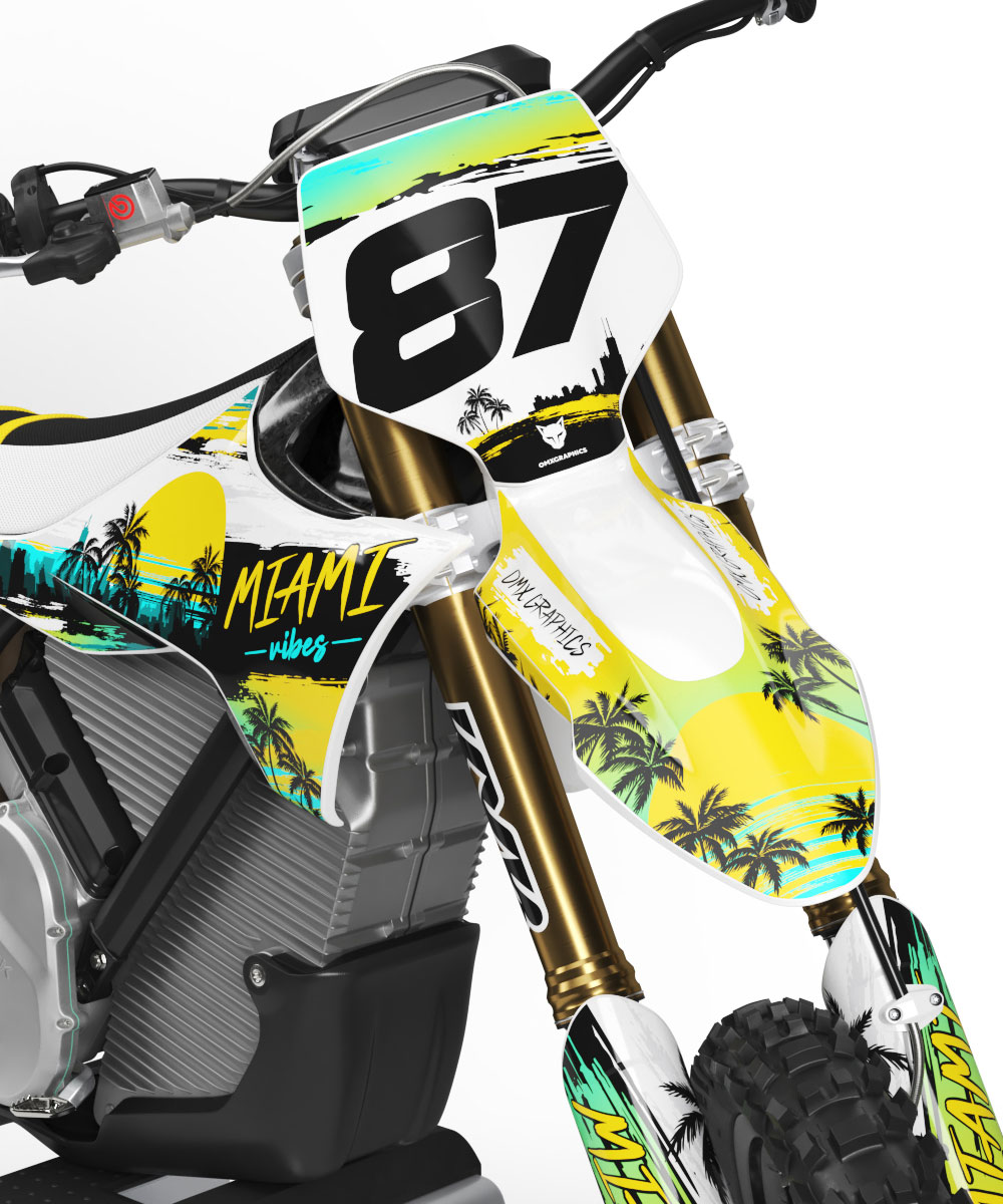 Dirt Bike Graphics for Stark Varg Bike Miami 2 Front Dirt Bike Graphics for Stark Varg Bike Miami 2 Front