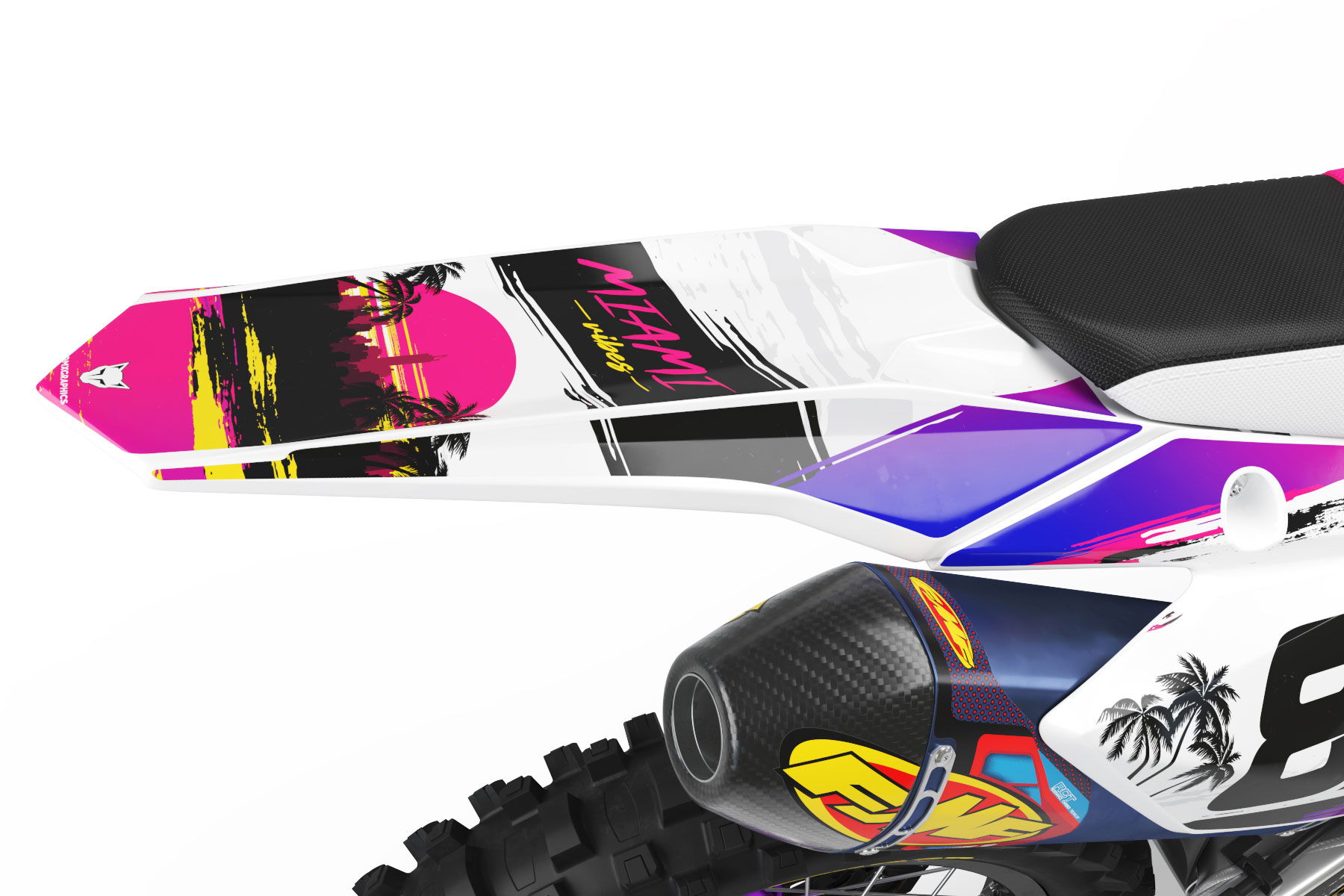 Dirt Bike Graphics for Suzuki Mx Bike Miami Tail Dirt Bike Graphics for Suzuki Mx Bike Miami Tail
