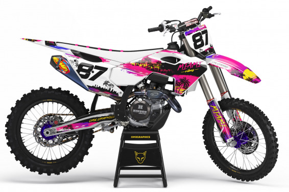 Husqvarna Dirt Bike Graphics Kit Miami 1 for all Husqvarna Bike Models