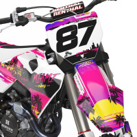 Husqvarna Dirt Bike Graphics Kit Miami 1 for all Husqvarna Bike Models Front