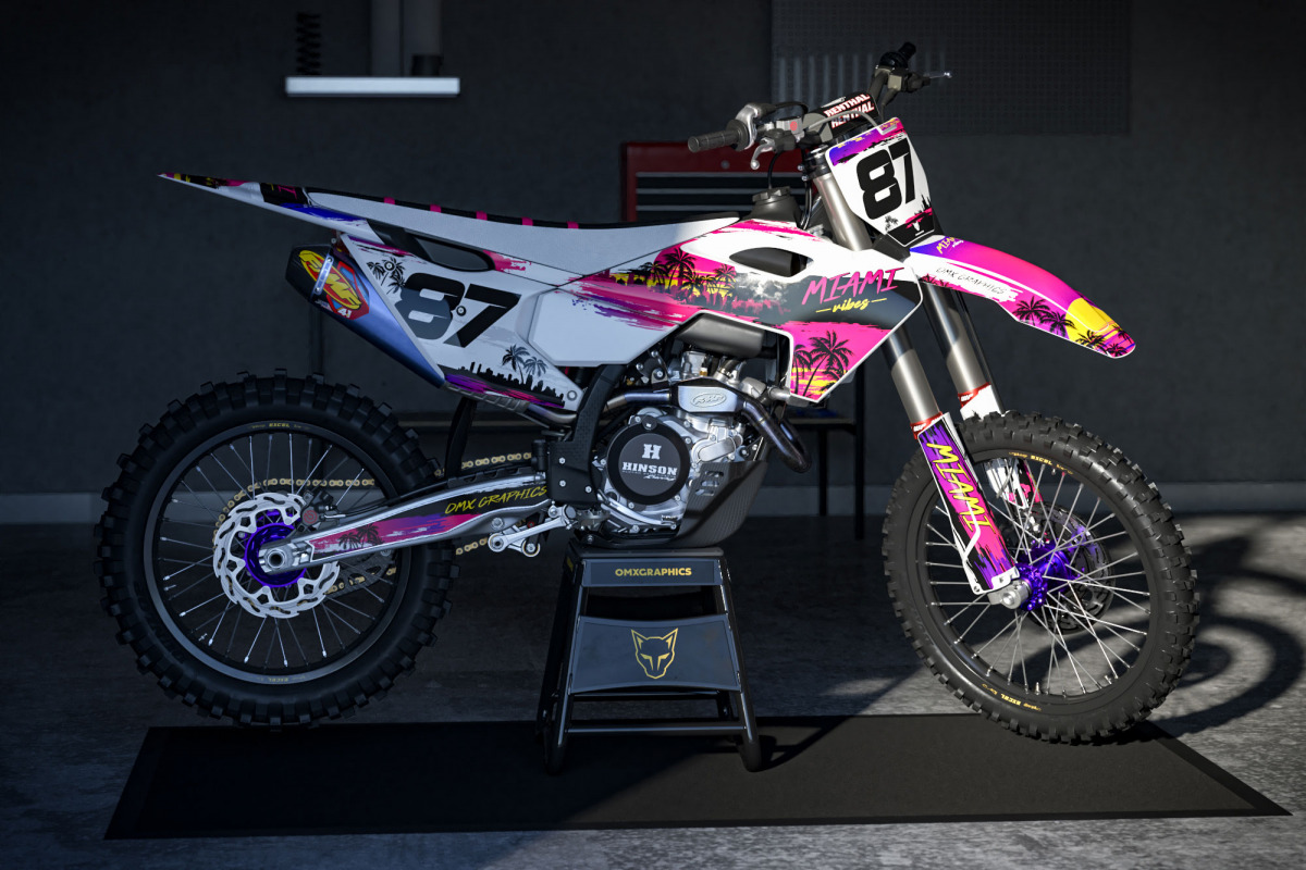 Husqvarna Dirt Bike Graphics Kit Miami 1 for all Husqvarna Bike Models Promo