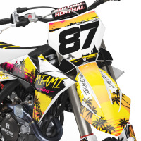 KTM Dirt Bike Graphics Kit Miami 2 for all KTM Bike Models Front