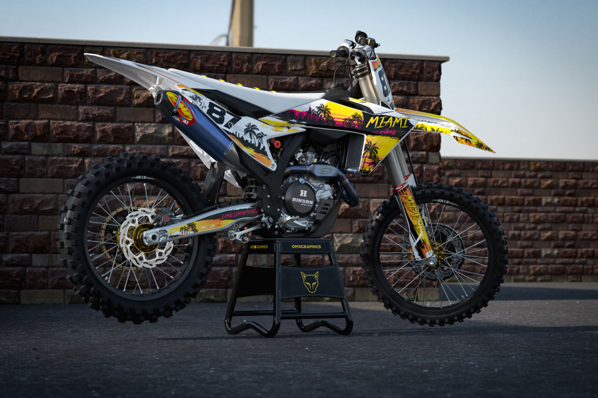 KTM Dirt Bike Graphics Kit Miami 2 for all KTM Bike Models Promo