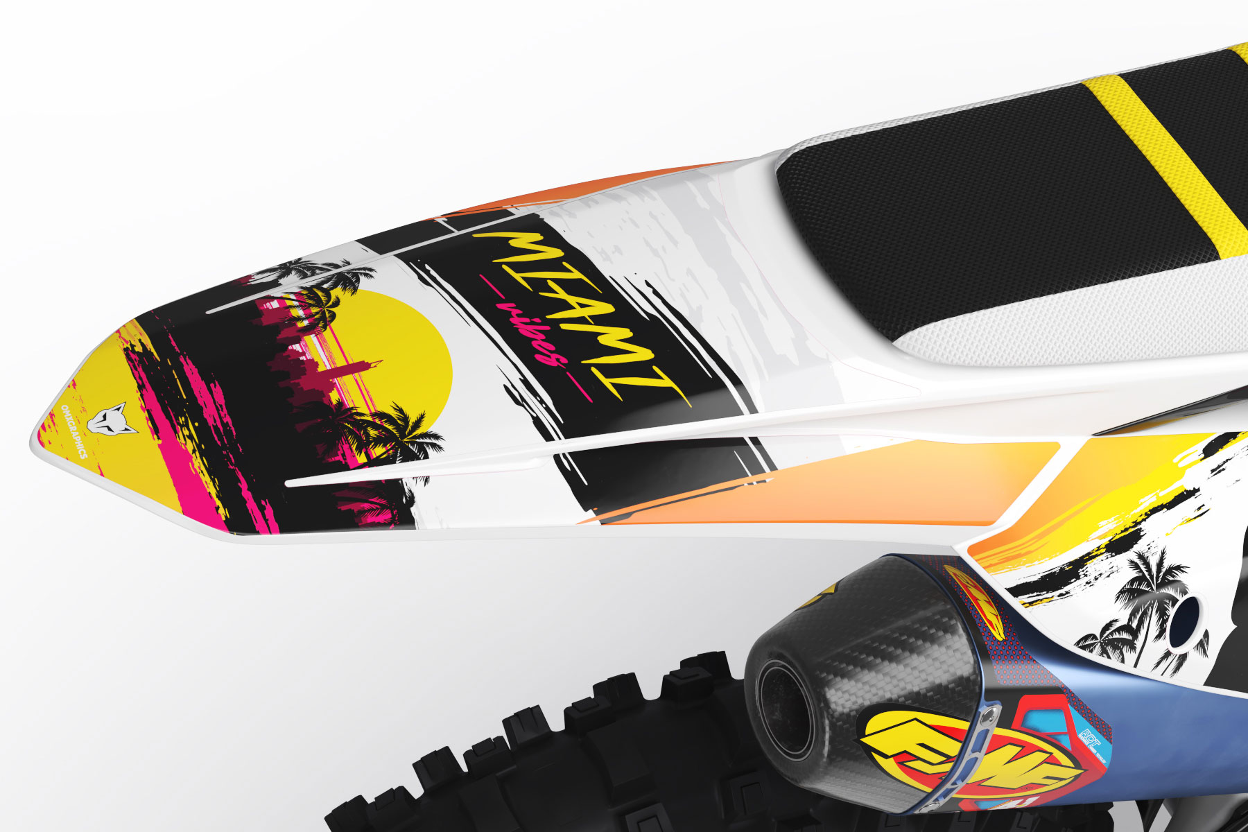 KTM Dirt Bike Graphics Kit Miami 2 for all KTM Bike Models Rear KTM Dirt Bike Graphics Kit Miami 2 for all KTM Bike Models Rear