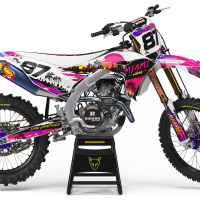 Kawasaki Graphics Kit Miami for All Kawasaki Dirt Bike Models
