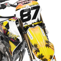 Miami 2 Mx Graphics Kit for Triumph Dirt Bike Front