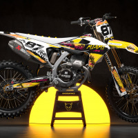 Miami 2 Mx Graphics Kit for Triumph Dirt Bike Promo