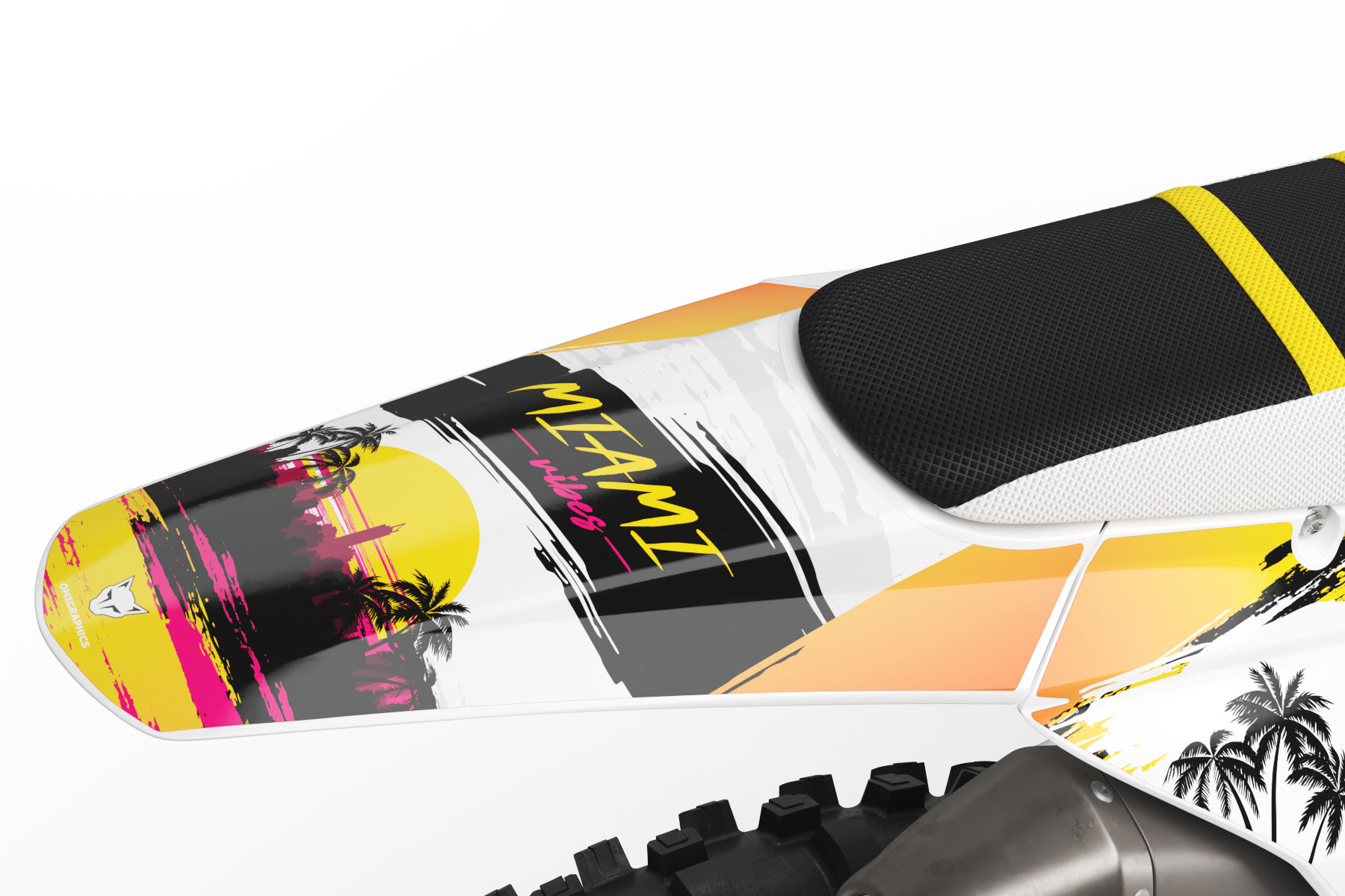 Miami 2 Mx Graphics Kit for Triumph Dirt Bike Tail Miami 2 Mx Graphics Kit for Triumph Dirt Bike Tail