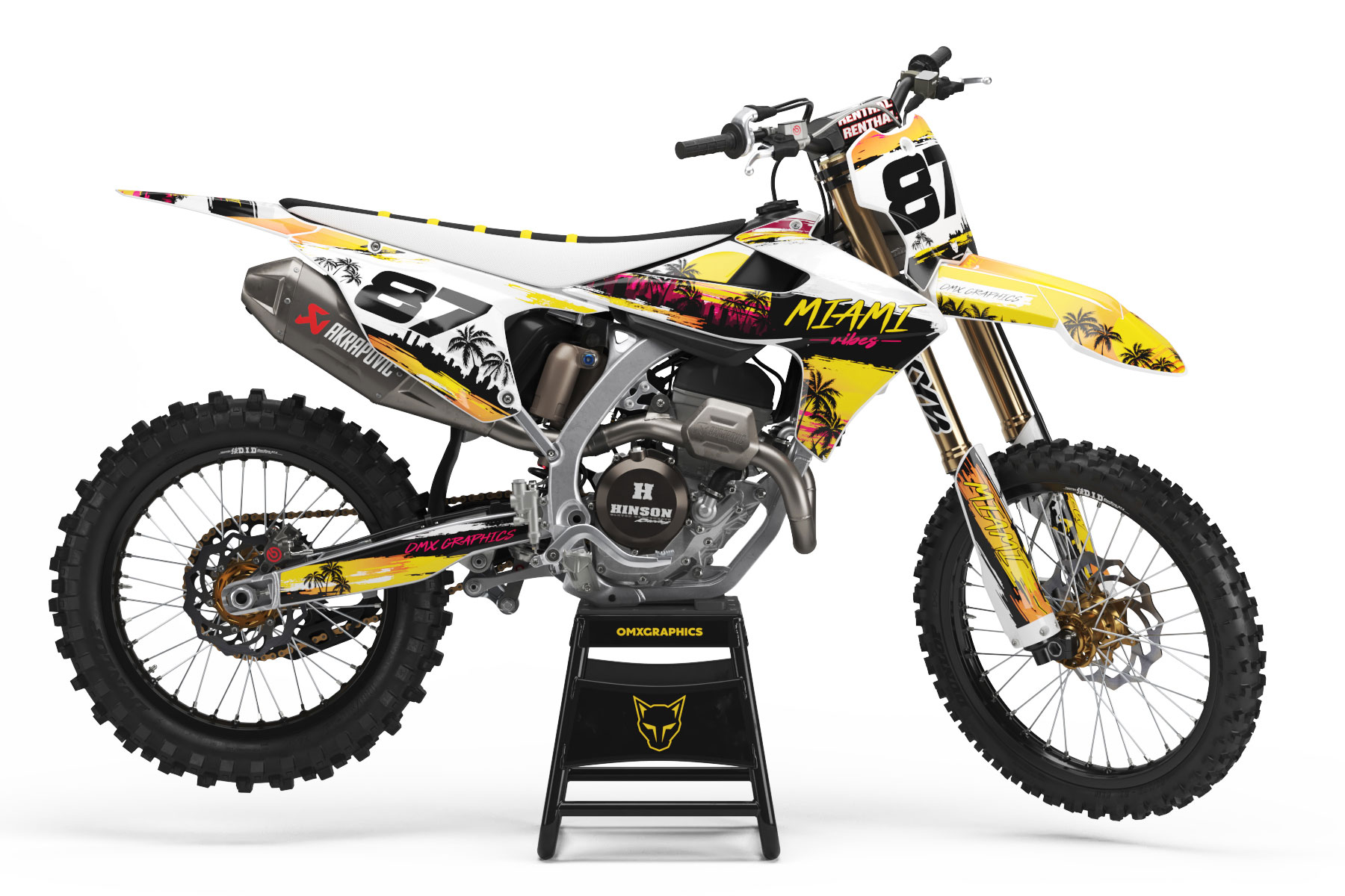 Miami 2 Mx Graphics Kit for Triumph Dirt Bike Miami 2 Mx Graphics Kit for Triumph Dirt Bike